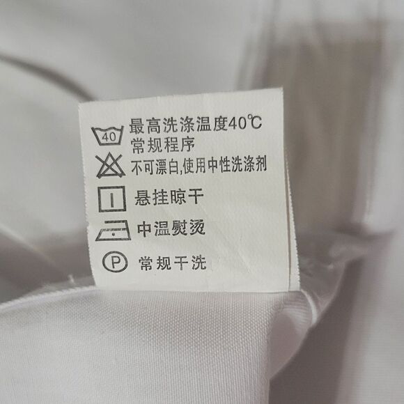 Zeroyaa Men's White Button-Down Cotton-blend Dress Shirt - Picture 12 of 14